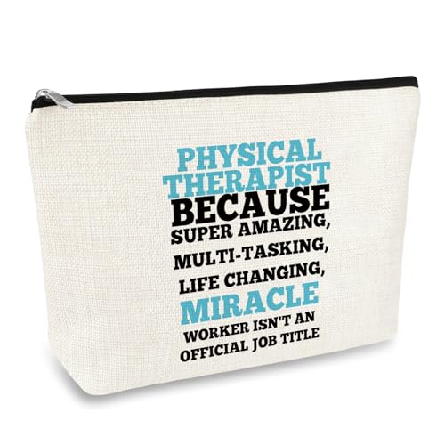 Physical Therapist Gift for Women Cosmetic Bag Physical Therapist Appreciation Gifts PT PTA Gift Physical Therapy Makeup Bag Thank You Gift for Physical Therapists Assistant Christmas Birthday Gift