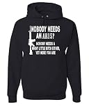 Nobody Needs an AR15? Hoodie Funny Political Gun Rights Sweatshirt Black Large