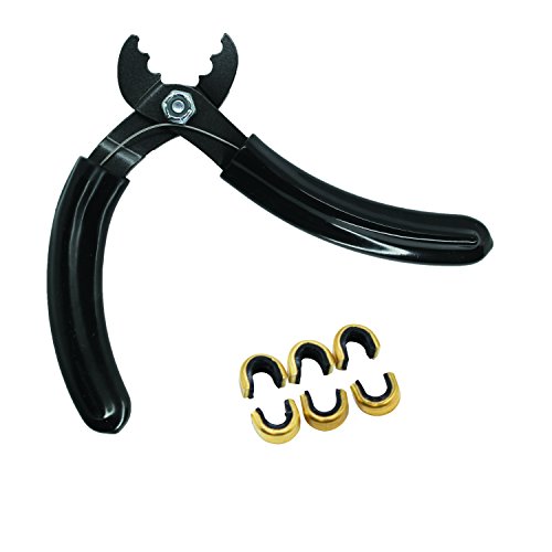 Southland Archery Supply SAS Nok Set Plier for Bowstring Nocking Point Tool (Plier with 6 x Hunter Black Nocks)