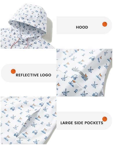 M MAELREG Hoodies Pullover Golf Printing Fleece Lightweight Pockets Sports Teen Hooded Sweatshirts — view 5