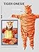 Joyxiamunicorns Unisex Kids Tiger Onesie Animal Cosplay Costume Pajamas Halloween Christmas Cartoon Sleepwear Jumpsuit