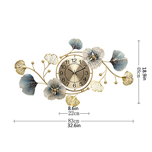 Horloge murale ginkgo gold moderne S pour salon et bureau - 3
