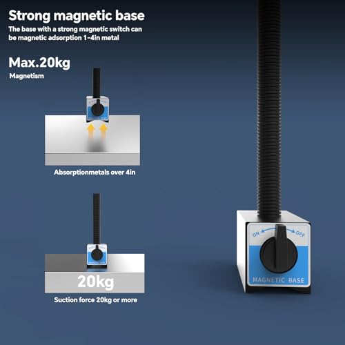 Super Strong Magnetic Base LED Work Light, 800 Lumens IP66 Waterproof Gooseneck Lamp for Machine Shop, Lathe, Drill Press Repair by XINYIQI - Used condition - Image 6