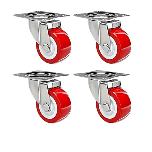 4 st. kraftiga hjul universalhjul bromsfri roterande möbelbeslag