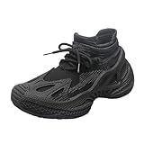 Durable : Ces chaussures de course pour femme avec semelle extérieure en caoutchouc avec bande de roulement profonde ou couleurs unies offrent une traction parfaite sur les sentiers courts ou les surfaces pavées. Convient aussi bien au basket-ball qu'à la course à pied