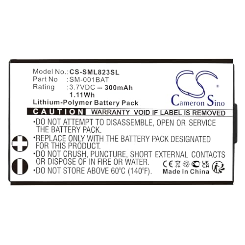 FYIOGXG Cameron Sino Batterie de rechange pour SIMOLIO SM-823, SM-823D, SM-823D Pro, SM-8245, SM-824D1, SM-824D2, SM-828D1, SM-828D2, SM-863D, SM-905TV PN:SIMOLIO SM-001B001BV AT 300 mAh. 1,11 Wh – vue 3