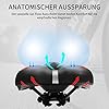 ZONSUSE Selle de Vélo,Étanche Selle VTT, Selle de Ergonomique avec Boule d'Amortisseur à Double Ressort,avec Bande Réfléchissante Arrière, pour Bicyclette VTT Bicyclette Vélo de Route (Rouge) #5