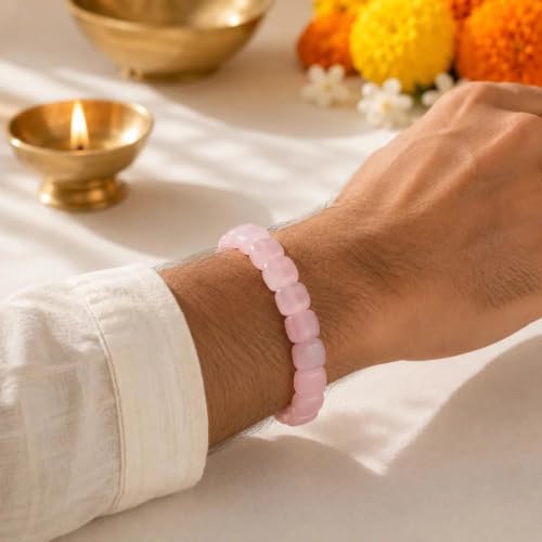 Image of Beaded Bracelet for Men & Women | Stretchable Handmade Prayer Meditation Yoga Wrist Bracelet | Stylish Everyday Wear | Free Size