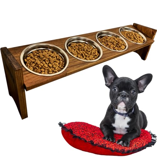 Comedouro Alto 4 Potes Gato Cachorro Filhotes Pequeno Porte (01)