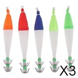 Señuelos de pesca noctilucentes para visibilidad nocturna.