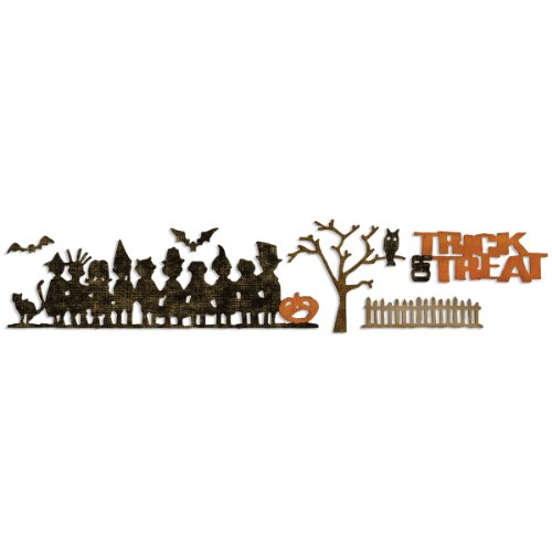 Sizzix Sizzlits Decorative Strip Die, 12.625 by 2.375-Inch, Halloween Shadows