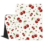 Picture of JOYLAND Cherry Pad Case Compatible with iPad Air 13" (M3/M2)/12.9 Inch iPad Pro(2018/2020/2021/2022) with Pencil Holder Multi-Angle Stand Aesthetic Girly Leather Cover Auto Sleep/Wake for Kids Girls