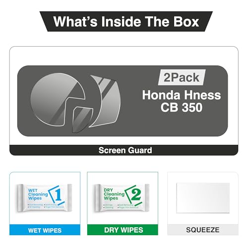 Image of [2Pack] Gear Guard Speed Meter Screen Protector For HONDA H NESS CB 350 || TFT Instrument Cluster Protector || Anti Scratch || HNESS CB350 Display Speedometer Console Accessory [Not Tempered Glass]