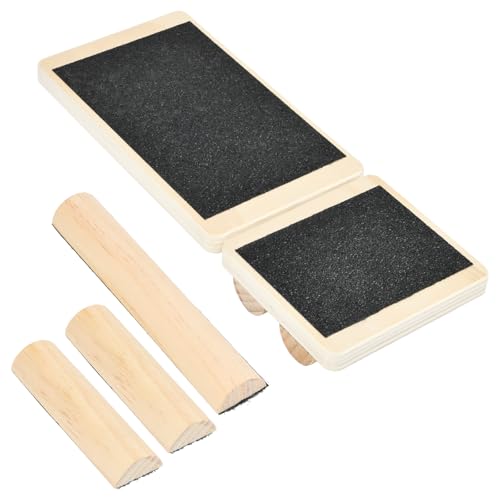 Tabla de Equilibrio de Una Sola Piernas, Antideslizante Fortalecedor de Pies de Madera prevenir el dolor articular, Balance board Para estiramientos de tobillo y ejercicios de estabilidad