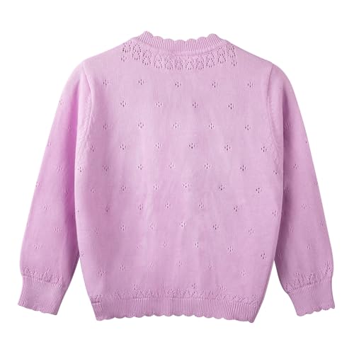 Danny D Toddler Girls Open Front Shrug Cardigan Children Knit Long Sleeve Bolero with Button Closure for 2Years-7Years2