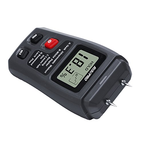 Wood Moisture Meter, RISEPRO Digital Moisture Meter 2 pins Wood Moisture Tester Water Content MT-10 - Thumbnail 6