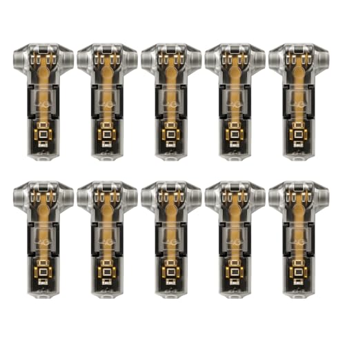 Nextpal 10 Pcs Tap Wire Connectors, Waterproof Automotive Wire Splice Connectors for 16-20 AWG, Solderless Low Voltage Quick Splitters for Car Audio and LED Strip Installation