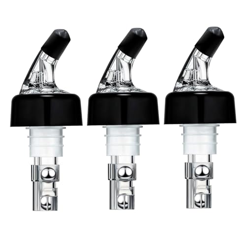 3 Pack Measured Liquor Pour Spout, Liquor Bottle Pourers, Measure Pour Spout for Liquor Bottles, Bottle Pourers for Alcohol, Shot Pourer Cocktail Liquor Dispenser Bar Bartending Tool -2oz/60ml