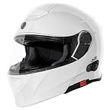 Torc T-28B Modular Bluetooth Helmet (Gloss White - Medium)