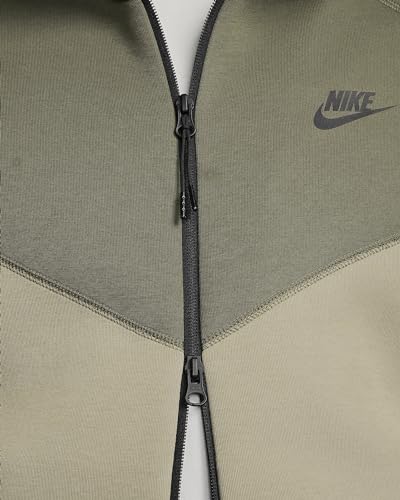 Nike Moletom masculino com capuz e zíper de lã Sportswear Tech Windrunner tamanho - Grande