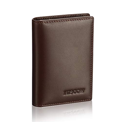 Image of HISCOW Business Card Holder with Large Compartment - Full Grain Leather