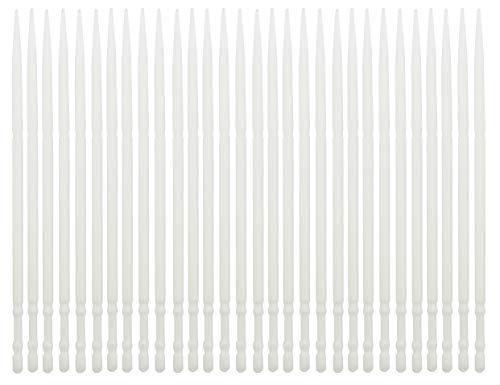 LBY Plastic Toothpicks, Home Teeth Cleaning Tool, Round Single-Ended Toothpicks, Interdental Toothpicks, Plastic (White) (Pack of 500)