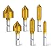 Produktbild MIMIVIVA Senkbohrer Set Kegelsenker bohrer Senker Holz Satz mit 82-Grad-Mittelsenker-Bits für Holz, Schnellwechsel-Bit, 6 mm  19 mm, 6 Stück