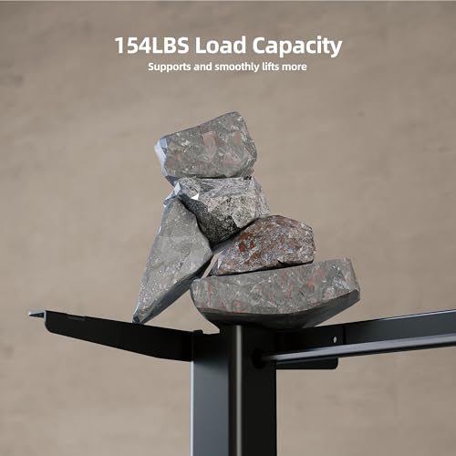 Image of Claiks Standing Desk Frame, Electric Stand Up Desk Legs Frame Workstation Up to 63 inch,T-Shaped Adjustable Standing Computer Desk for Home and Office, (Black Frame only)