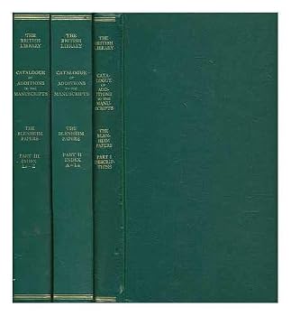 Catalogue of Additions: Blenheim Papers