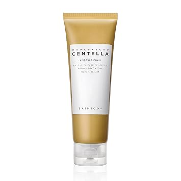 SKIN1004 Madagascar Centella Ampoule Foam, 4.23 fl.oz, Korean Face Cleanser & Makeup Remover with Centella Asiatica, Gentle Daily Cleanser for Soft Skin, Korean Skin Care