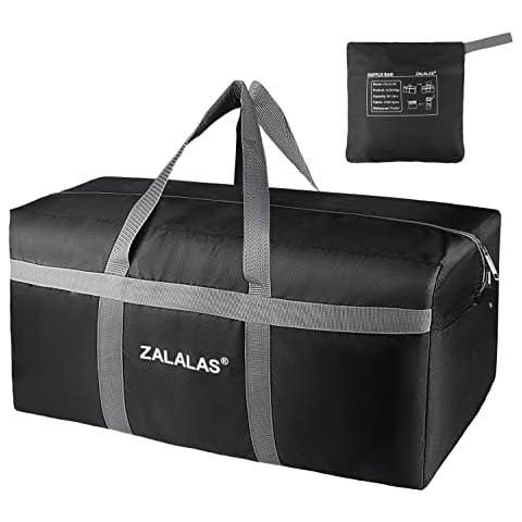 ZALALAS Travel Duffle Bag,Water-Resistant Travel Luggage Holiday Holdall Foldable Weekend Overnight Cover