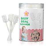 VUXHUAR Baby Tongue Cleaner 48-Count, Newborn Oral Care Gauze Swabs – Soft Disposable Mouth Wipes for 0-36 Months, Travel-Pack Infant Tongue Brush Alternative