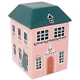 Steel Mill & Co 7" Tall Ceramic Cookie Jar, Christmas Cottage Design, Holiday Treat Storage and Festive Kitchen Décor with Removable Roof Lid ('Twas the Night Before Christmas)