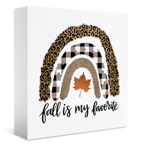 Fall Decor, Fall Decorations for Home Office, Fall Decorations, Fall Sign, Autumn Sign, Fall Thanksgiving decorations, Fall is My Favouite Sign, Fall Maple-Leaf Office Desk Decor 5 X 5 Inch