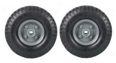 PAIRE DE ROUES GONFLABLE 25CM 250KG POUR CHARIOT TROLLEY CARAVANE REMORQUE OU DIABLE