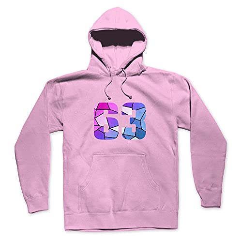 Hoodie 63 Number rose clair idéal pour vos sorties décontractées