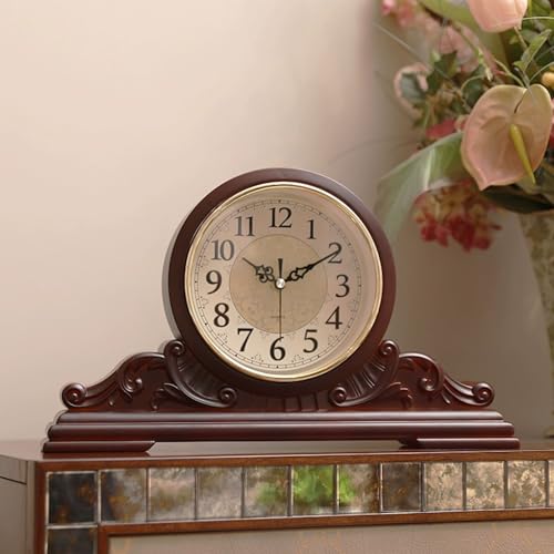 Miniatura 3 de Reloj De Mesa De Madera De Diseño Vintage Para Estantes De Chimenea, Relojes De Mesa De Madera Y Decoración De Chimenea