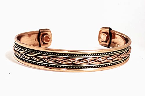 Sawcart Set Of 4 Copper Bracelet Magnetic Pure Copper Therapy Effective & Natural Relief Cuff For Men's & Women's #TOP2