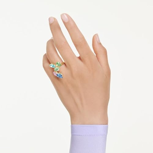 Swarovski Bague avec motif Gema, Tailles variées, Placage de ton or – vue 2