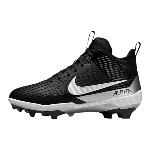 Nike Alpha Menace Strong Men’s Football Cleats (II5139-010, Black/Metallic Silver/White)