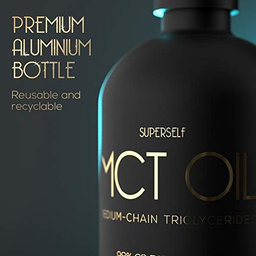 MCT Oil 500ml  High Potency Pure C8 - Premium Keto Diet Supplement - Made from 100% Sustainably Sourced Coconuts - Boosts Ketones - Suitable for Bulletproof Coffee, Ketogenic, Vegan & Low Carb Diet