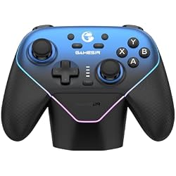 GameSir Super Nova Wireless Gaming Controller for PC/Switch/Switch 2/iOS/Android, 1000Hz Polling Rate, Hall Effect Stick & Trigger, Rubberized Grips, RGB Lighting, 1000mAh - Blue