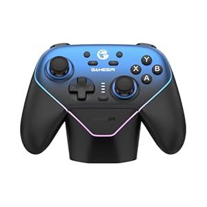 GameSir Super Nova Wireless Gaming Controller for PC/Switch/Switch 2/iOS/Android, 1000Hz Polling Rate, Hall Effect Stick & Trigger, Rubberized Grips, RGB Lighting, 1000mAh – Blue