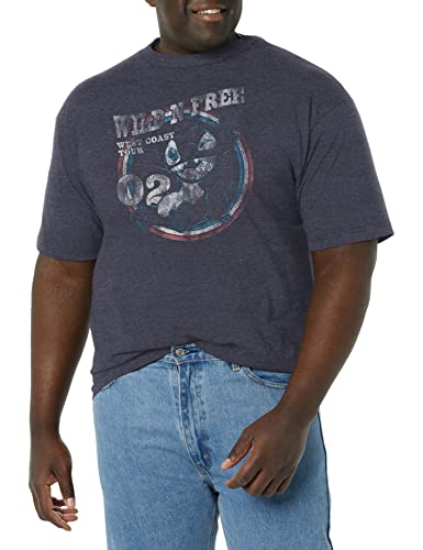 T-shirt Disney Americana 5XL vêtement grande taille hommes bleu marine heather coton
