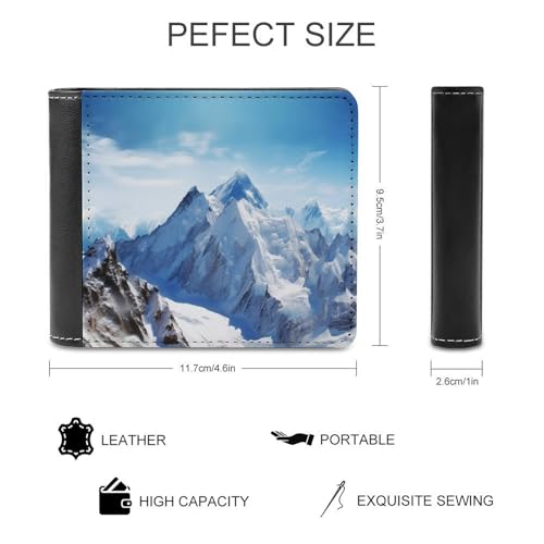 Snow Mountain Scenery Mens Wallet Slim Credit Card Holder Bifold Money Clip Portable Coin Purse Gifts for Men2