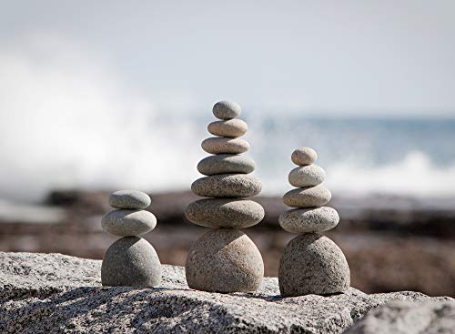 Garden Age Supply Natural River Stone Rock Cairn Sculpture Stacked Stone Balanced Rock Zen Stones Meditation (Septuple) #TOP6