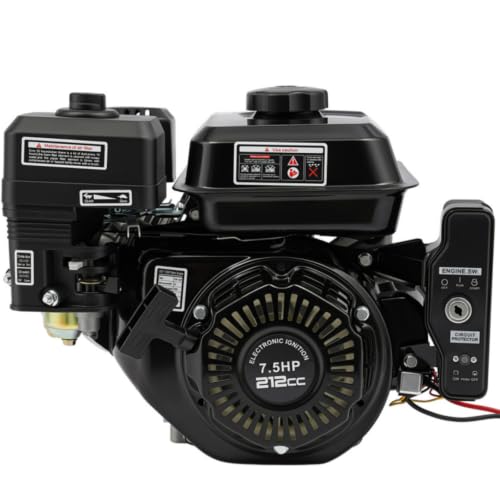 BTGSHYNM 212CC 7.5HP 4-Stroke Engine, Pull Start Engine Motor Horizontal