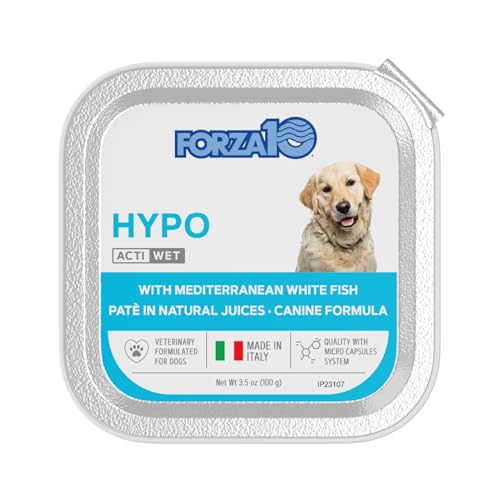 Forza10 - Dog Food, Vet Formulated Wet Dog Food for Allergies, Skin & Coat Support, Non-GMO, Fish Flavor, Made in Italy (3.5 oz, 32 Pack)