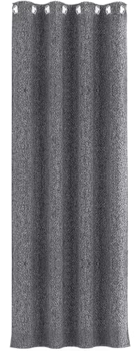 LLMMLL Cortinas Opacas Salon Modernas 1 Piezas 140x245cm, Cortina Blackout Termica Aislante Calor y Frio con Ojal, Cortina Acustica, Cortina Separador de Smbientes para Comedor, Dormitorio, Gris