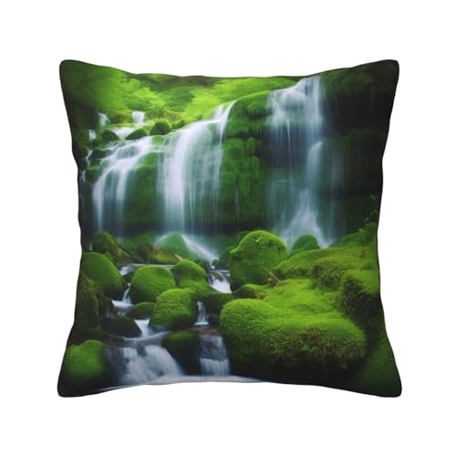 Coussin de salon design cascade verte pour canapé élégant - 2